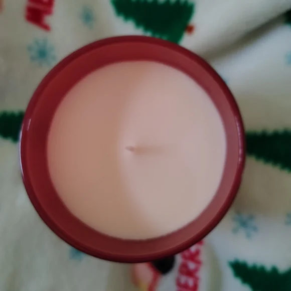 NWT Festive "Joy" Cranberry Scented Candl Nutcracker Design. 4"H. - Picture 3 of 4